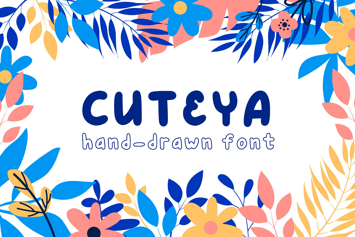 CUTEYA handwritten cute font, a Font by Nonceni (Photo 1 of 19)