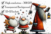 Whimsical Santa Clipart, an Illustration by Libby Wishes (Thumbnail 3 of 9)