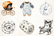 Halloween Baby Shower Clipart, an Illustration by Libby Wishes (Thumbnail 7 of 7)