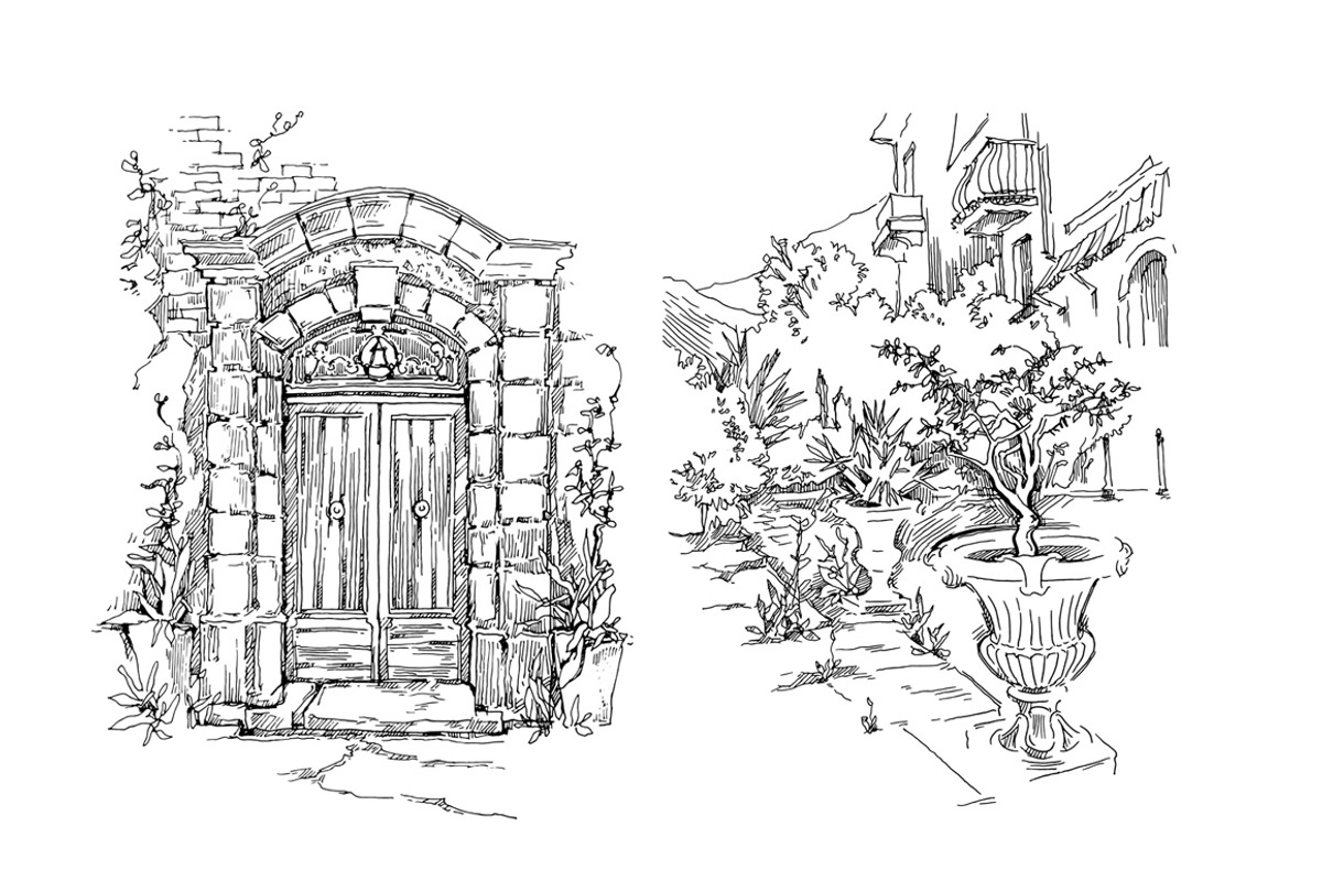 Set of Old Street landscapes, a Texture Illustration by Penndpaper (Photo 5 of 5)