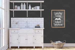 Interior Mockup, Laundry Mockup