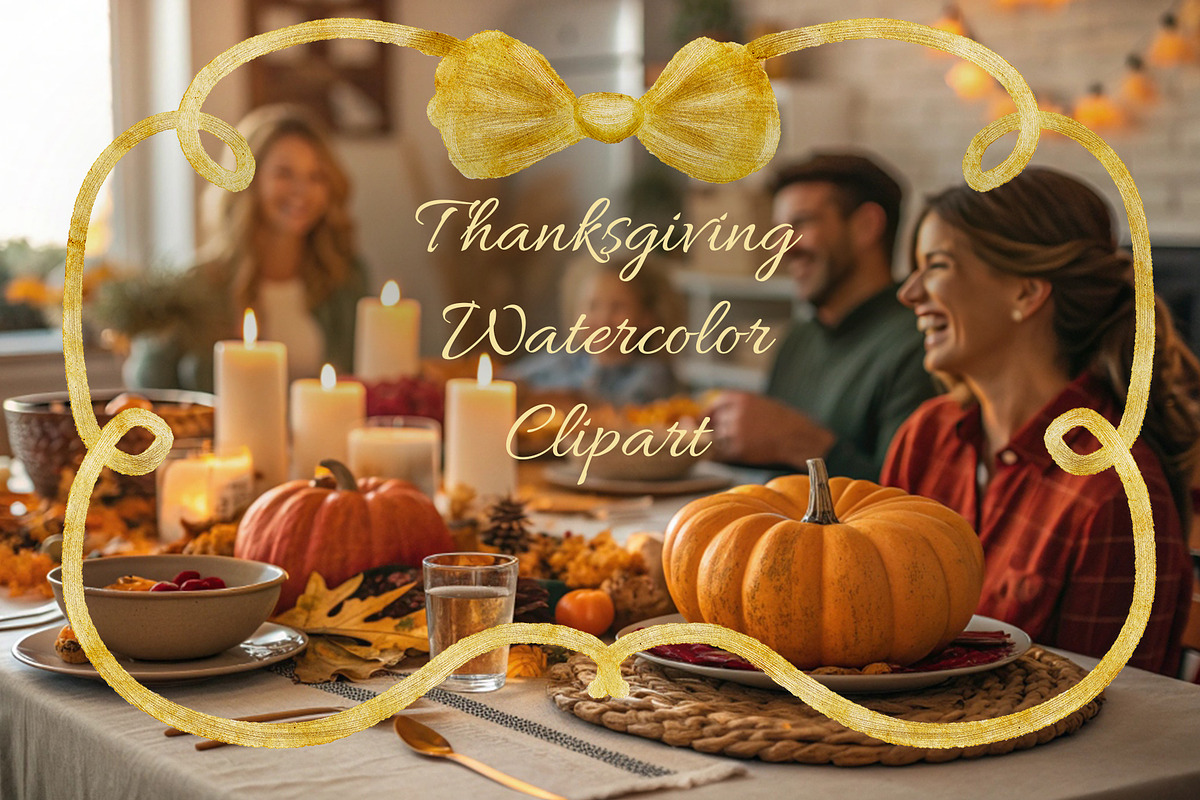 Thanksgiving Watercolor Clipart, an Object Illustration by Kattypainting (Photo 5 of 5)