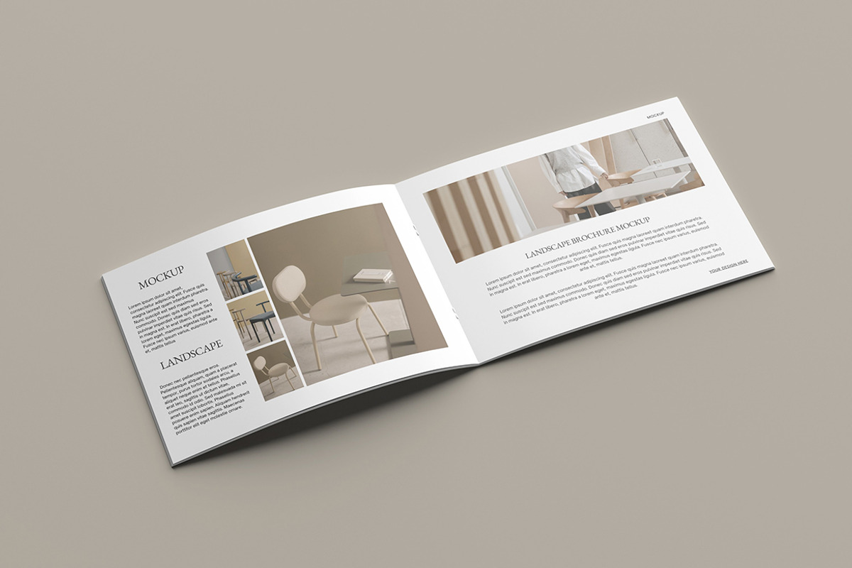 Landscape Catalog Brochure Mockup, a Books & Magazine Mockup by simuradi (Photo 2 of 9)