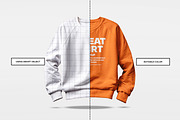 Crew Neck Sweatshirt Mockup, an Apparel Mockup by sagesmask.com (Thumbnail 2 of 5)
