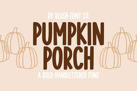 PUMPKIN PORCH Bold Tall Title Font, a Sans Serif Font by Blush Font Co.