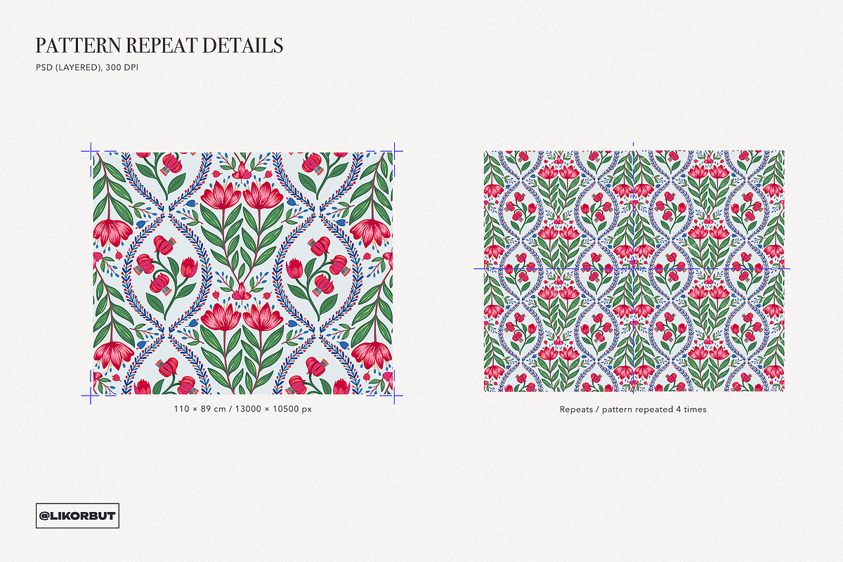 French Chintz Floral Pattern, a Pattern Graphic by likorbut (Photo 3 of 10)