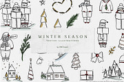 Simple Christmas Vector Clipart Set, an Object Graphic by OM Creativ (Thumbnail 1 of 5)
