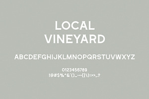 Local Vineyard Font