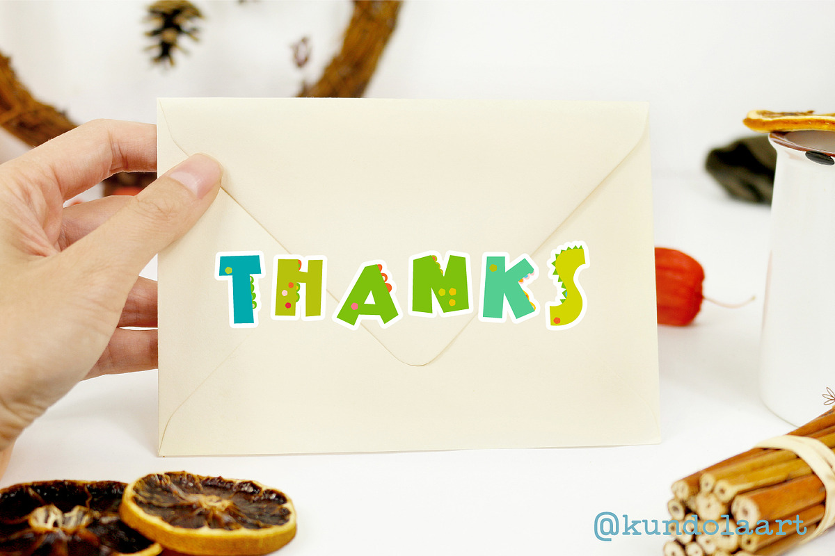 Мonogram stickers Children's letters, a Stationery Template by KundolaArt (Photo 3 of 3)