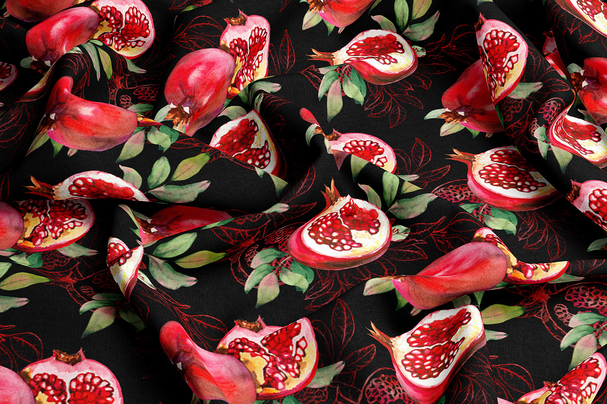Pomegranate fruits, a Food Illustration by Jeanna Draw (Photo 7 of 10)