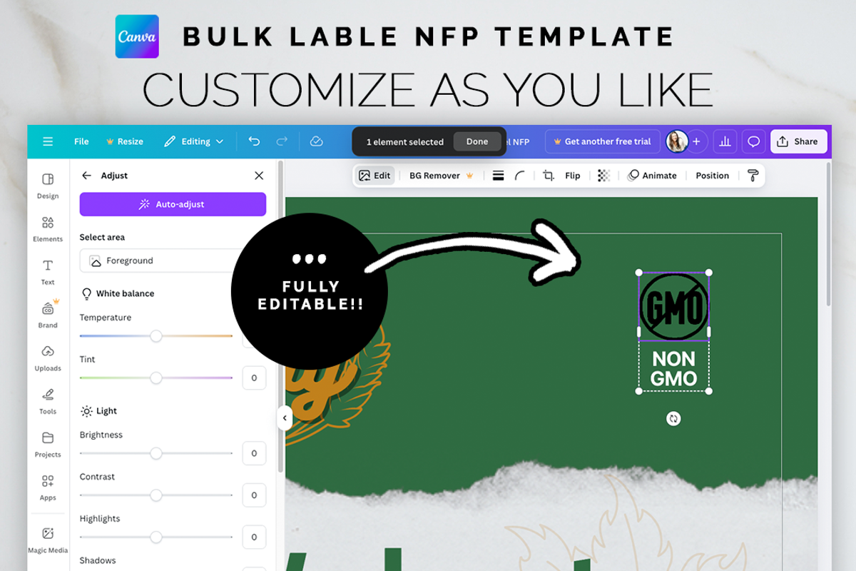 Editable Bulk Label Canva Template, a Branding & Logo Template by Bdemm Studio (Photo 4 of 7)