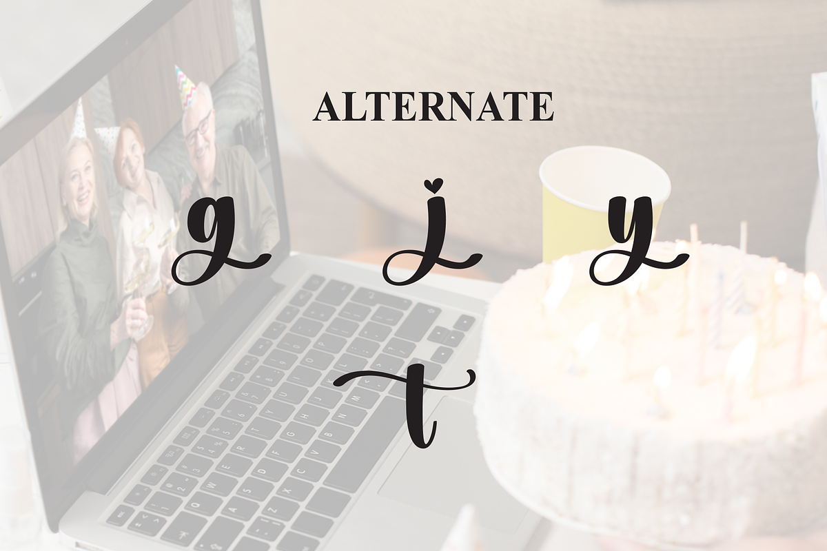 Party Online | Script Font, a Handwritten Font by Scratchones (Photo 8 of 9)
