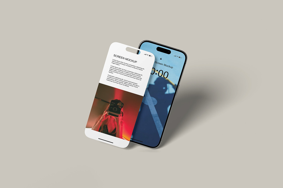Phone Screen Mock-up, an iPhone Mockup by Lxadesign (Photo 2 of 11)
