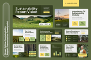 Green Yellow Sustainability Report, a Presentation Template by Sixtemp (Thumbnail 1 of 3)