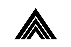 Black and White Geometric Arrow, an Illustration by tilialucida