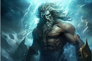 Awe-inspiring Poseidon Sea God