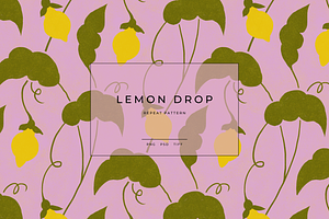 Lemon Drop seamless repeat pattern