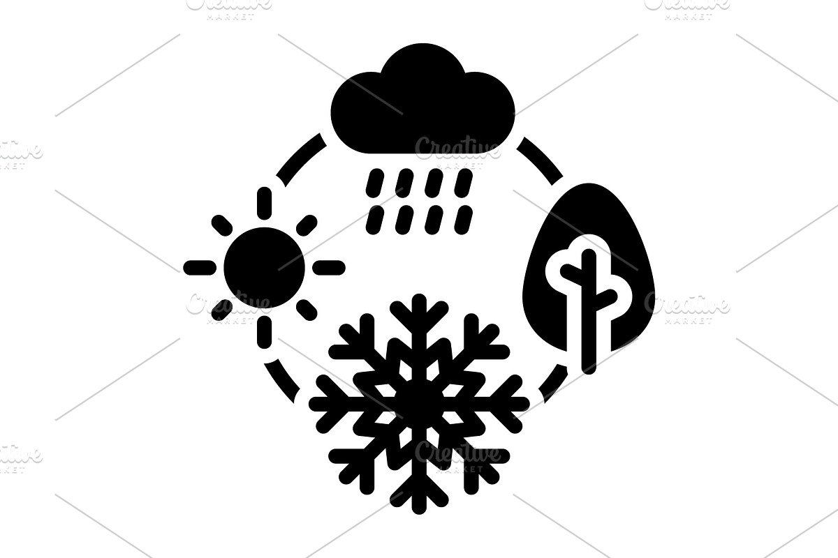 Season weather solid icon, a Solid Icon by Creative priyanka