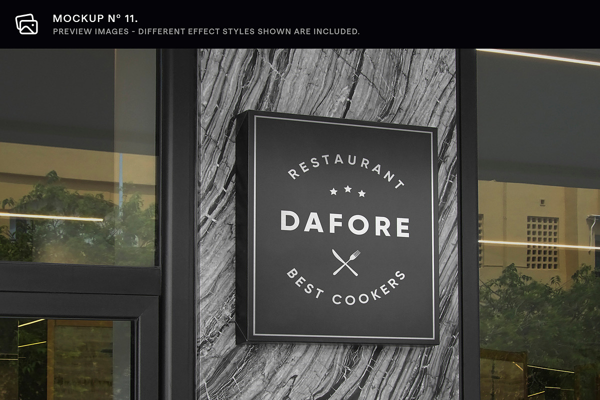 30 Signs & Facade Logo Mockups - V3, an Advertising Mockup by Asylab (Photo 18 of 38)