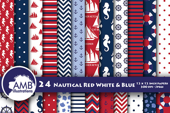 Deep nautical digital papers AMB-112 preview 2