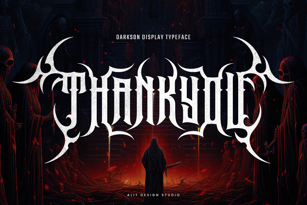 Darkson Typeface, a Blackletter Font by alit design (Photo 18 of 20)