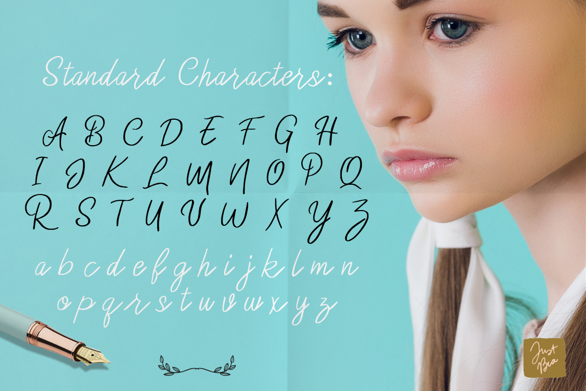 Helena a hand-drawn calligraphy font preview 2