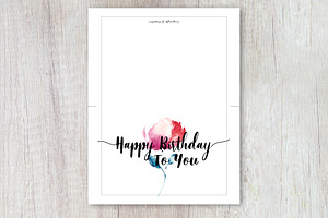 Printable Flower Birthday Card