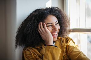 Portrait of beautiful young woman, a Person Photo by HalfPoint