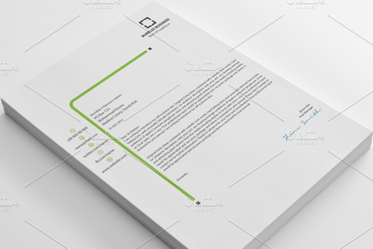 Letterheads, a Stationery Template by shujaktk (Photo 3 of 5)