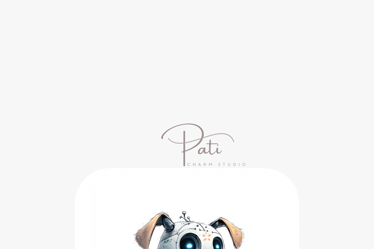 Robotic Puppy Clipart Set, a Decorative Illustration by Pati Charm Studio (Photo 6 of 8)