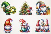 Christmas Gnome Sublimation Clipart, an Illustration by RobertsArt (Thumbnail 5 of 7)