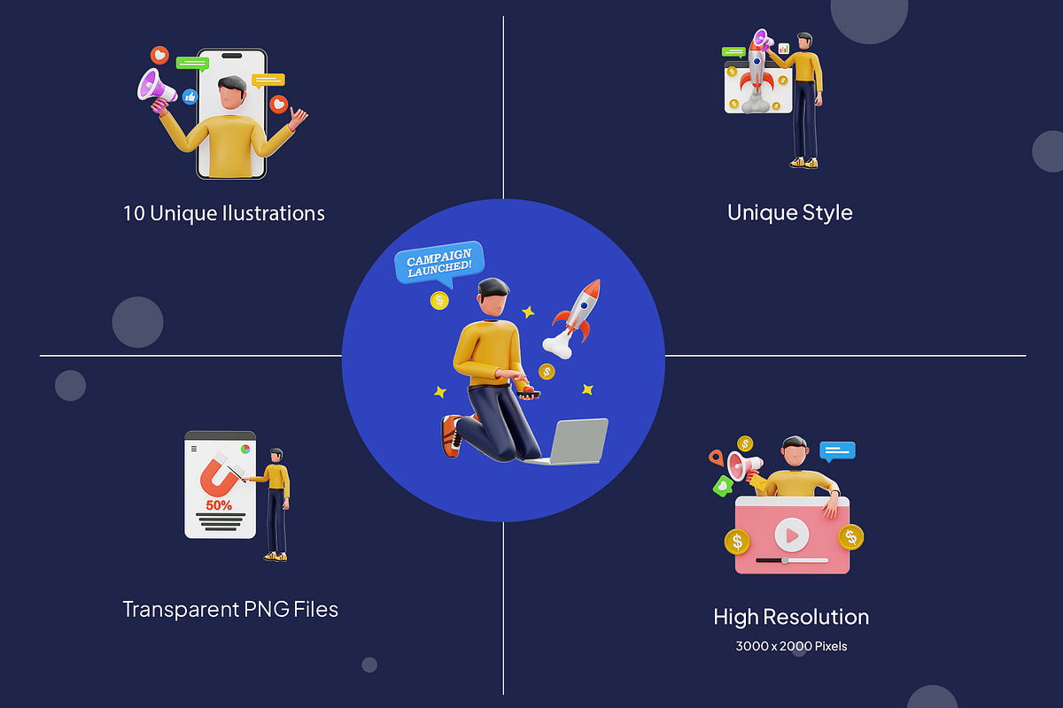 Digital Marketer 3D Illustration, a 3D by novia99design (Photo 4 of 6)