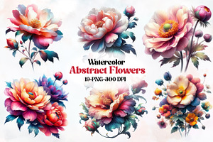 Abstract Flowers Sublimation Clipart, an Illustration by Designworld