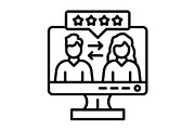Peer Review Line Icon, an Outline Icon by Pexelpy (Thumbnail 1 of 2)