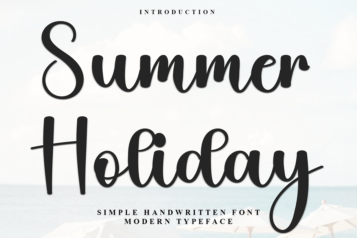 Summer Holiday, a Handwritten Font by InermediaSTUDIO (Photo 1 of 8)