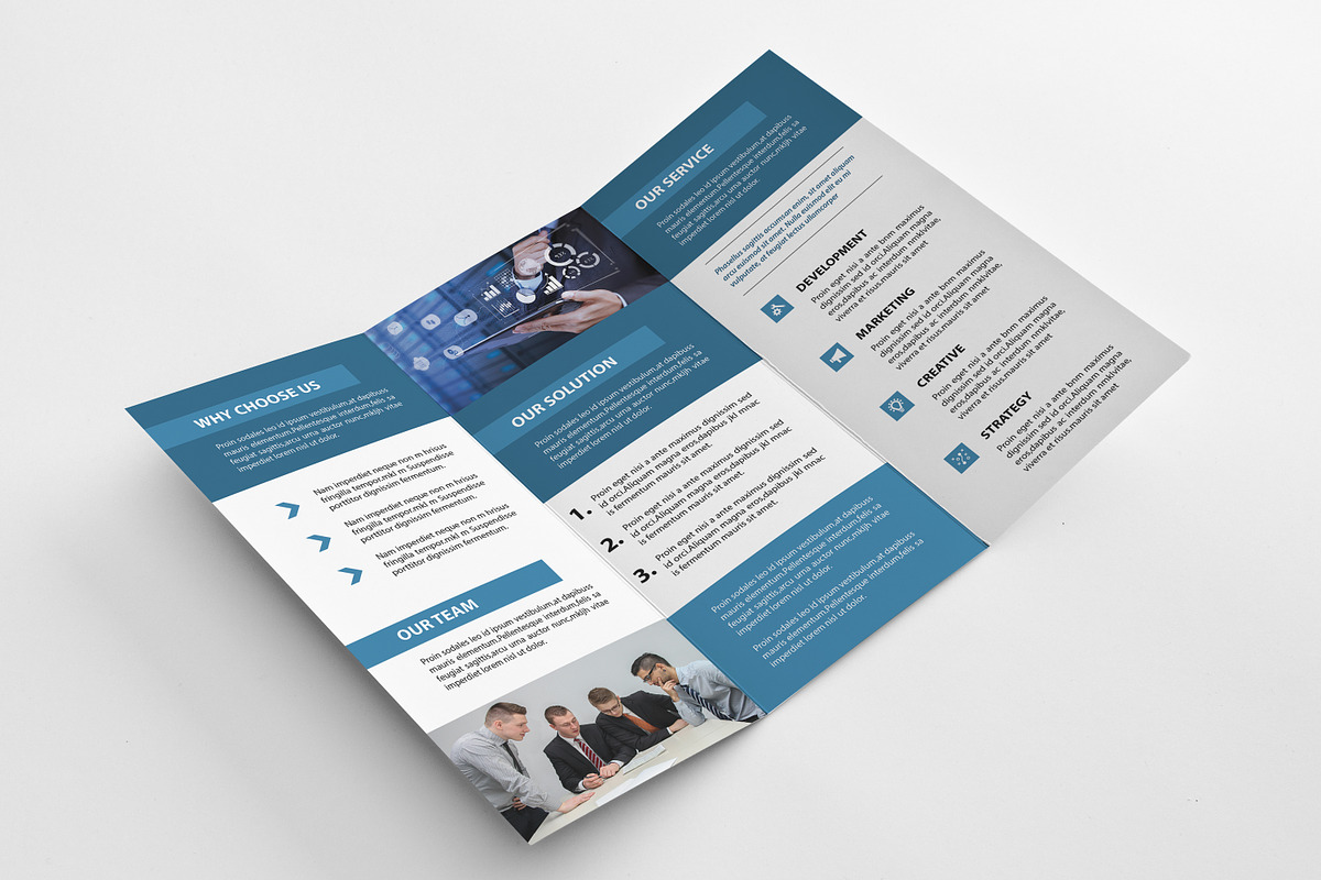 Corporate Brochure Trifold, a Brochure Template by retrographix (Photo 2 of 5)