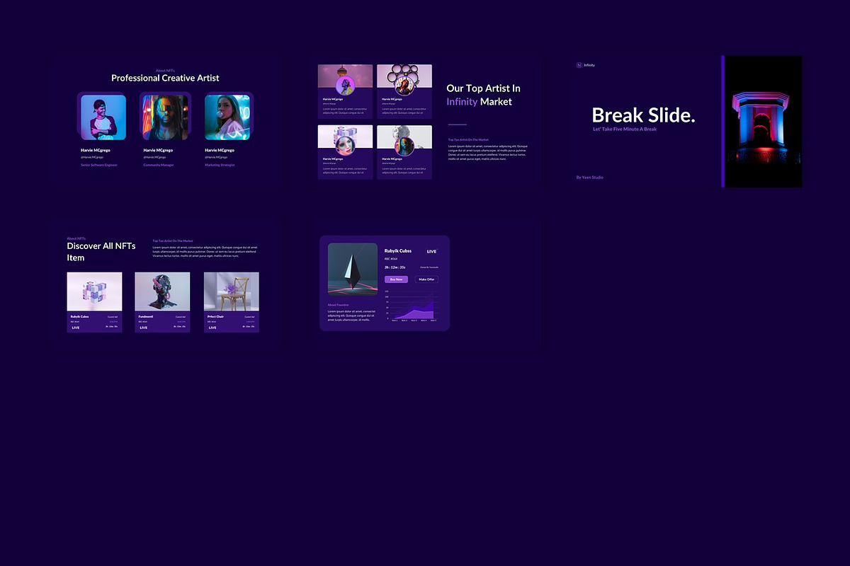 NFT Digital Template Canva, a Presentation Template by BumbleGraph Studio (Photo 2 of 5)