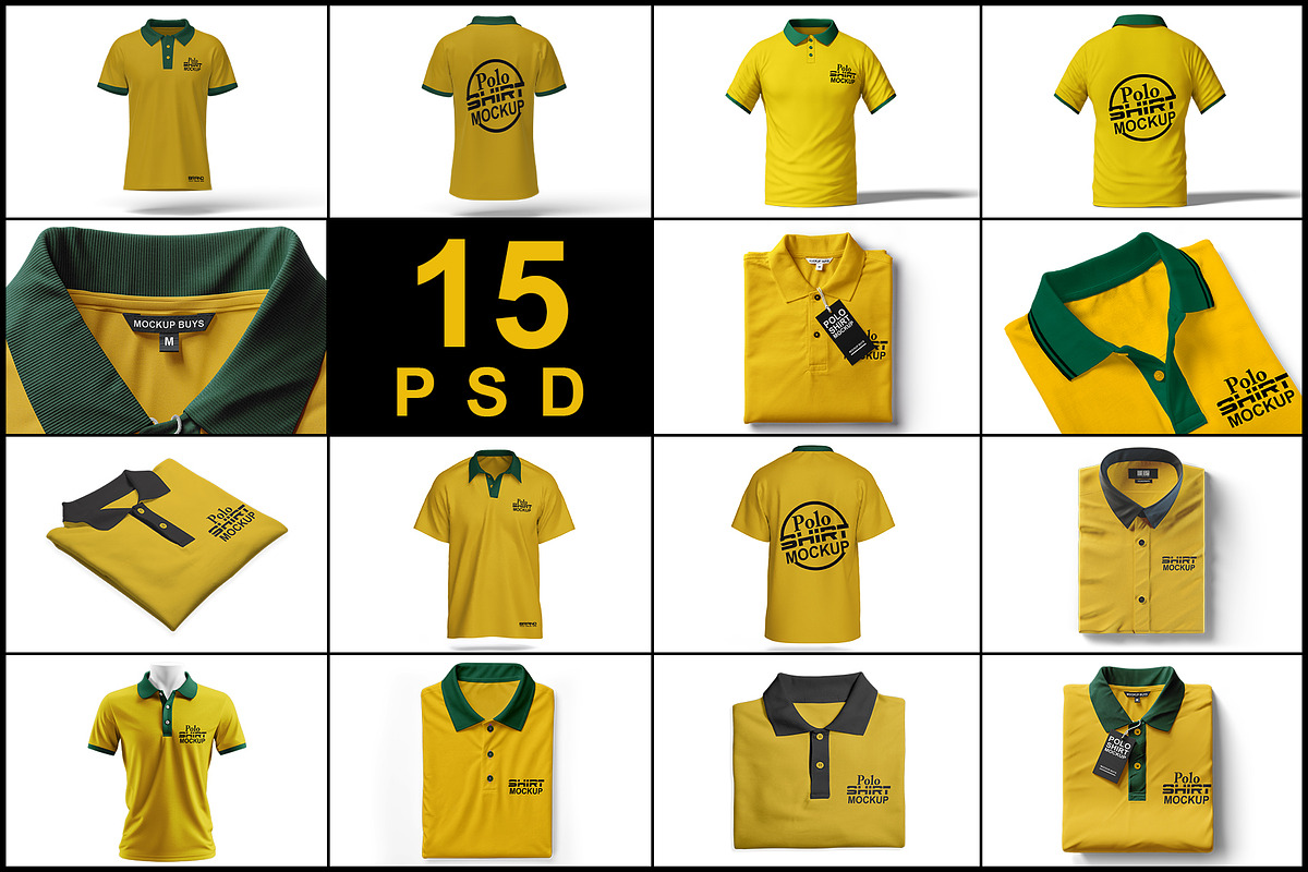 Polo T-Shirt Mockup, a Shirt Mockup by mockupbuys (Photo 1 of 32)