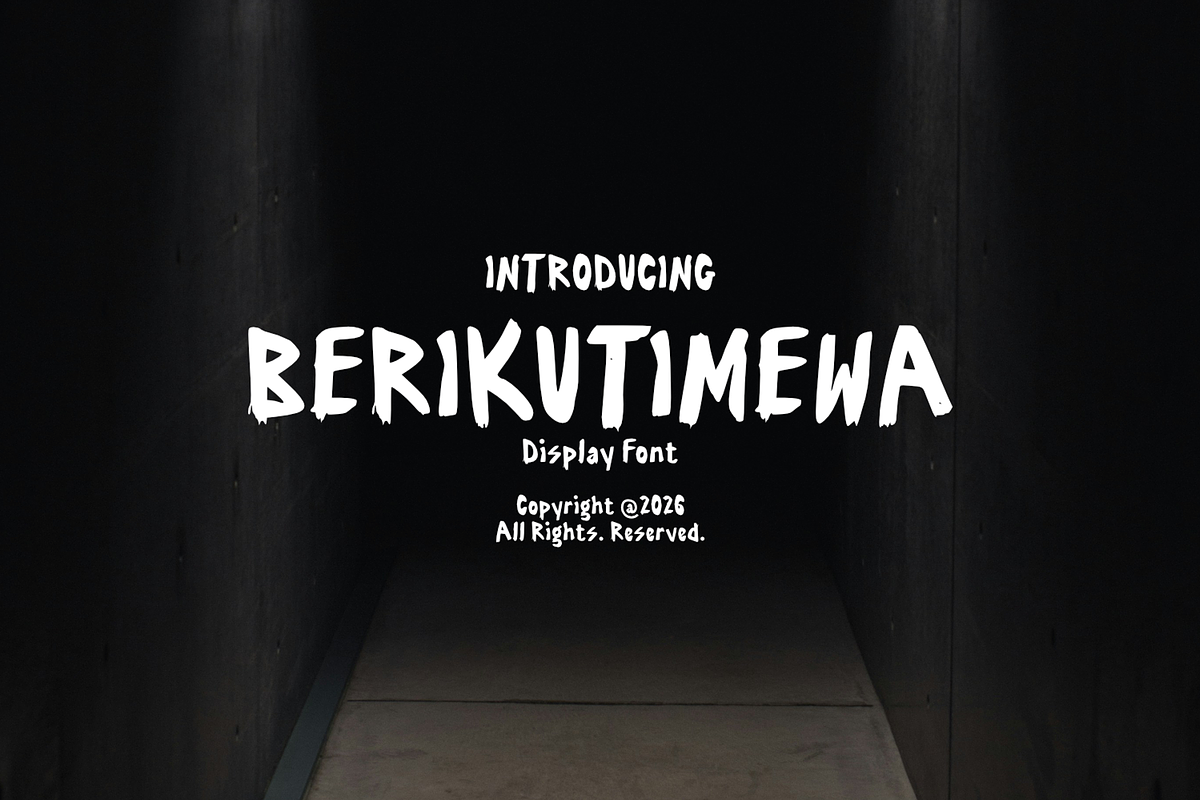 Berikutimewa Horror Display Font, a Handwritten Font by mesuka (Photo 1 of 5)