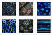 Blue and Black Glitter Backgrounds, an Illustration by CreationArt (Thumbnail 5 of 5)
