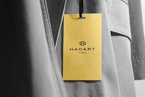 Logo Mockup Tag Luxury Coat