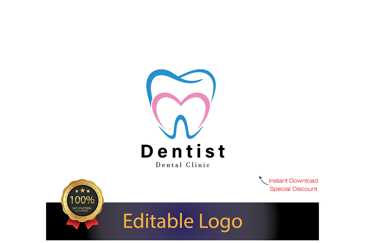 Minimalist Dentist Logo Design, a Branding & Logo Template by YUDesignStore (Photo 1 of 7)