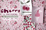 CHERRY, patterns and posters, a Pattern Graphic by pineart (Thumbnail 1 of 6)