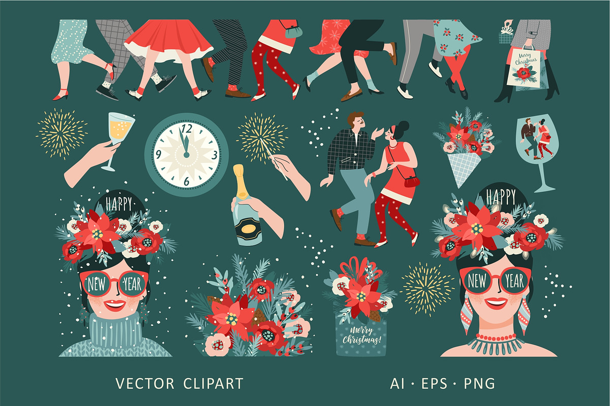 Let's go Party! Vector collection, a Person Illustration by Nadia Grapes (Photo 3 of 8)
