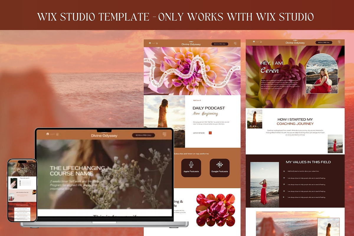Spiritual Website Wix Template, a Wix Template by Deepa Template Studio (Photo 8 of 8)