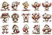Whimsical Funny Easter Chick Clipart, an Illustration by OK Design (Thumbnail 3 of 6)