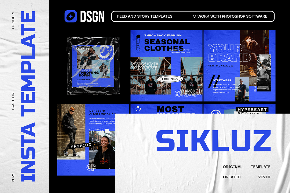 Sikluz Urban Instagram Template, a Social Media Template by Creatchees.std (Photo 1 of 5)