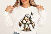 Cute Easter Clipart Bunny Png, an Illustration by designcity5 (Thumbnail 3 of 5)