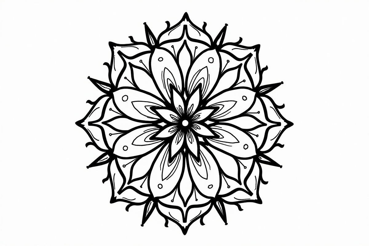 Mandala Pattern Coloring Bundle, an Illustration by Gfx_Store (Photo 3 of 11)