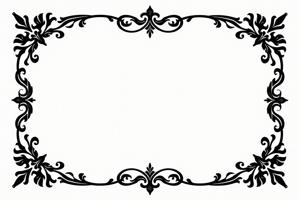 Elegant Floral Border Vector Design,, an Illustration by Amazin_art (Photo 2 of 26)
